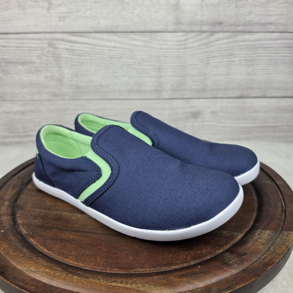 Xero Shoes Dillon Youth Sz 4 Canvas Slip-On Blue Barefoot Minimalist Sneakers